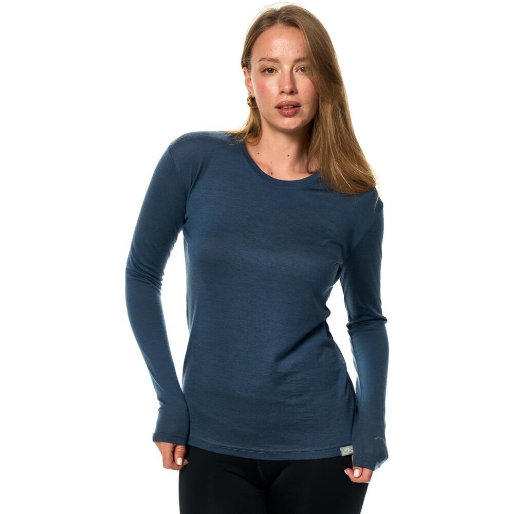 Merino Wool Base Layer Women Thermal Long Sleeve Shirt for Hiking All Seasons